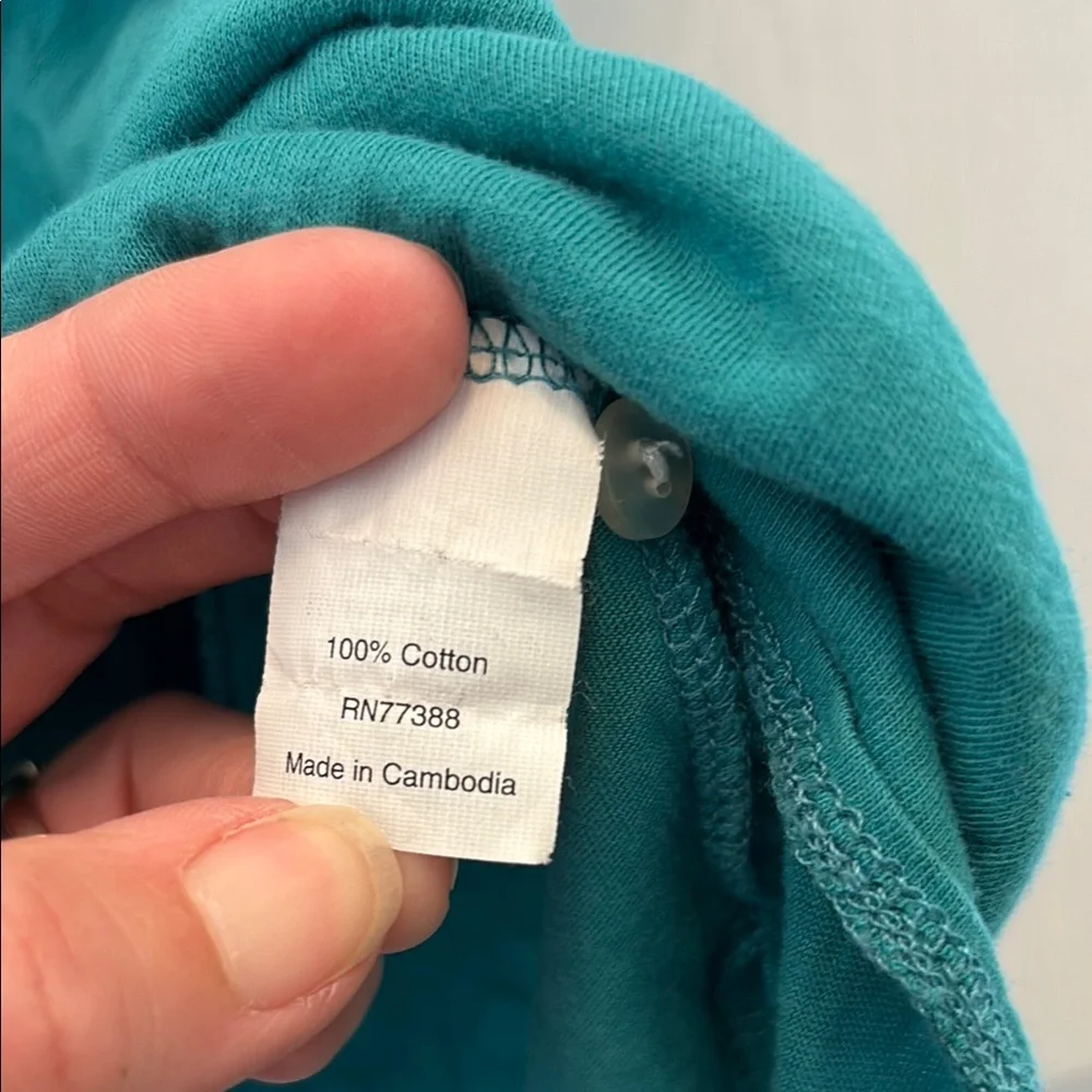 J. Crew Women’s Teal Blue Short Sleeve Shirt, Flutter Sleeve, Buttons, Size S - Picture 15 of 17